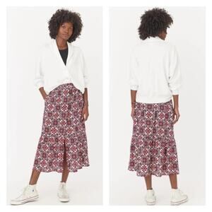 Xirena Taryn Midi Majorca Cotton Skirt Size M